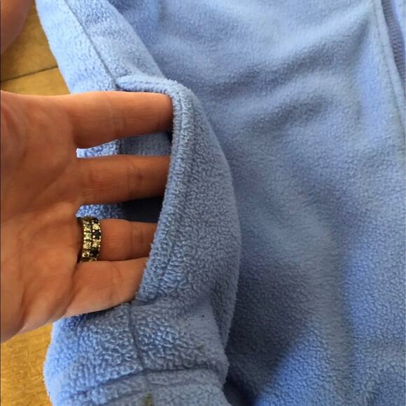 Adidas quited hooded reversible to fleece coat In purple & blue size XL - Picture 10 of 13